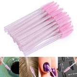 Disposable Mascara Wands and Eyelash Extensions, Crystal Pink, 50pcs/bag, 993889