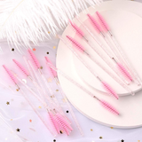 Disposable Mascara Wands and Eyelash Extensions, Crystal Pink, 50pcs/bag, 993889