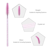 Disposable Mascara Wands and Eyelash Extensions, Crystal Pink, 50pcs/bag, 993889