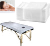Disposable Bed Sheets with Face Hole(20cm), Spunbond Non-Woven + Polyfilm, 80cm x 180cm, 10pcs/bag, 992057