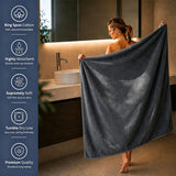 NuMedical Commercial Bath Towel Sheet，90x180cm，1piece per bag, Grey, 997250