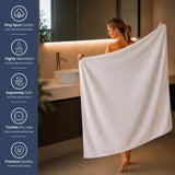 NuMedical Commercial Bath Towel Sheet，90x180cm，1piece per bag, White, 997245