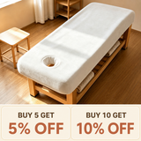Washable Fitted Bed Cover with Face Hole, Fits 1900x700mm Tables, 1piece per bag, White, 997246