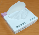 Clean Towels XL, 30cm x 33cm, 100% Biobased Face Towel, Disposable Face Towelette, Makeup Remover Dry Wipes, Ultra Soft, White, 50pcs/box 20boxes/case, 993965