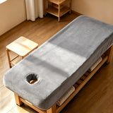 Washable Fitted Bed Cover with Face Hole, Fits 1900x700mm Tables, 1piece per bag, Grey, 997247