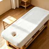 Washable Fitted Bed Cover with Face Hole, Fits 1900x700mm Tables, 1piece per bag, White, 997246