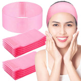 Disposable Spa Headbands, Facial Hair Band, Elastic Facial Head Wraps, 100pcs/bag, White/Pink/black, 993958, 993959, 993960