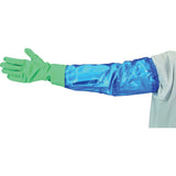 NuMedical Sleeve Glove, Hand and Arm Protection, Nitrile Glove w/cotton lined + Soft Plastic Sleeve, 1pair/bag 50bags/cs, 990077-Small / 990078-Medium / 9900083-Large / 990085-XLarge